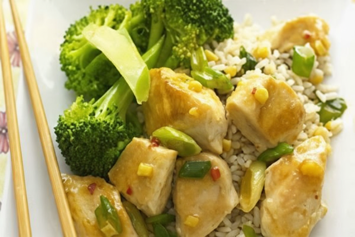 خوراک مرغ و برنج رژیمی