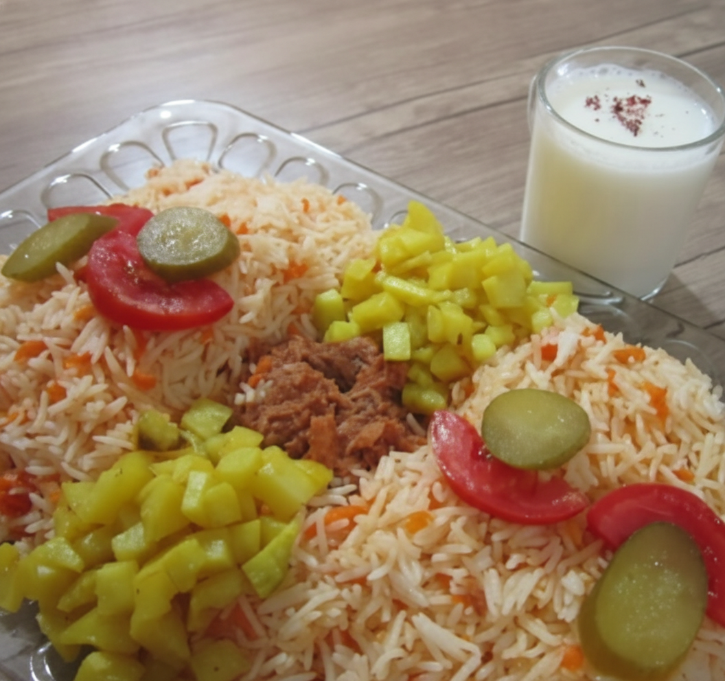 هویج پلو با تن ماهی