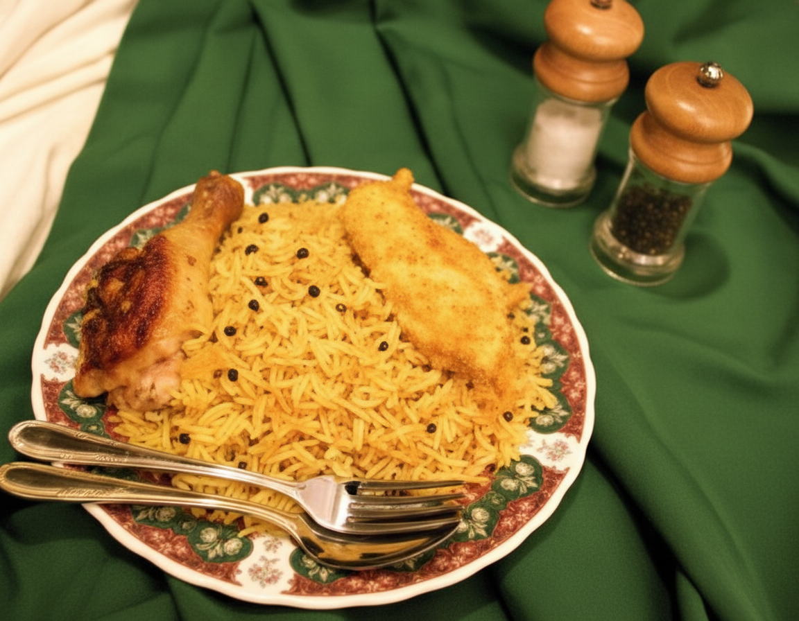 فلفل پلو با مرغ