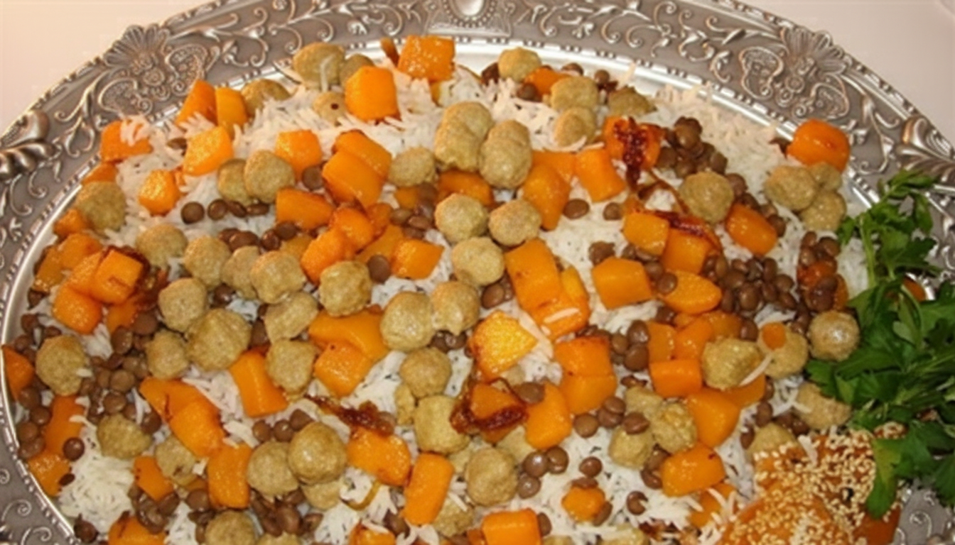 پلوی کدو حلوایی