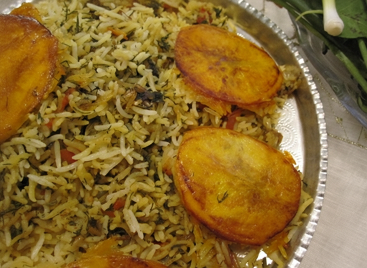 بادمجان پلو