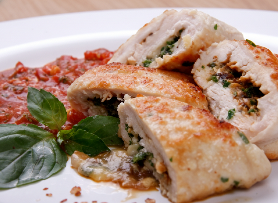 اسکالوپ مرغ به سبک ایتالیایی