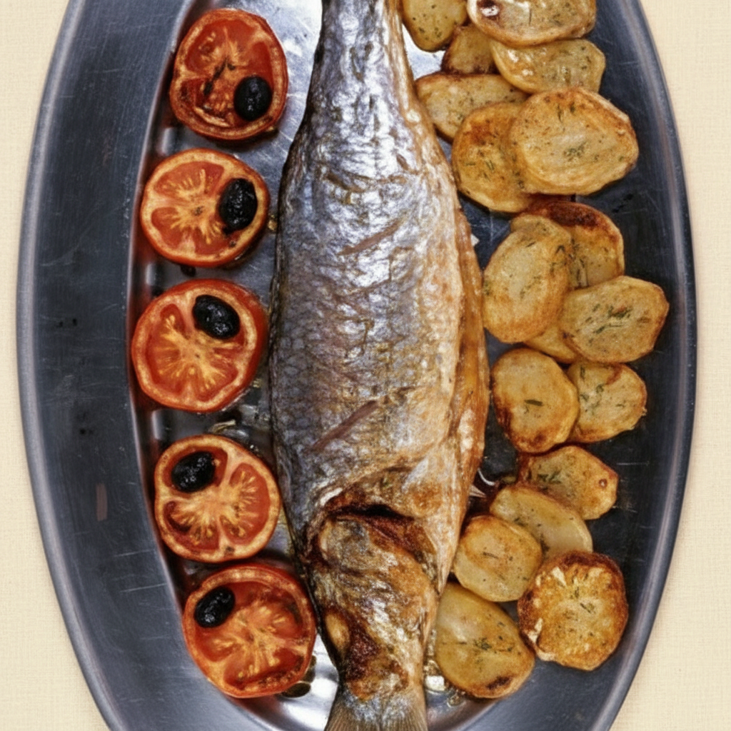 ماهی قزل آلا با سس مرزه