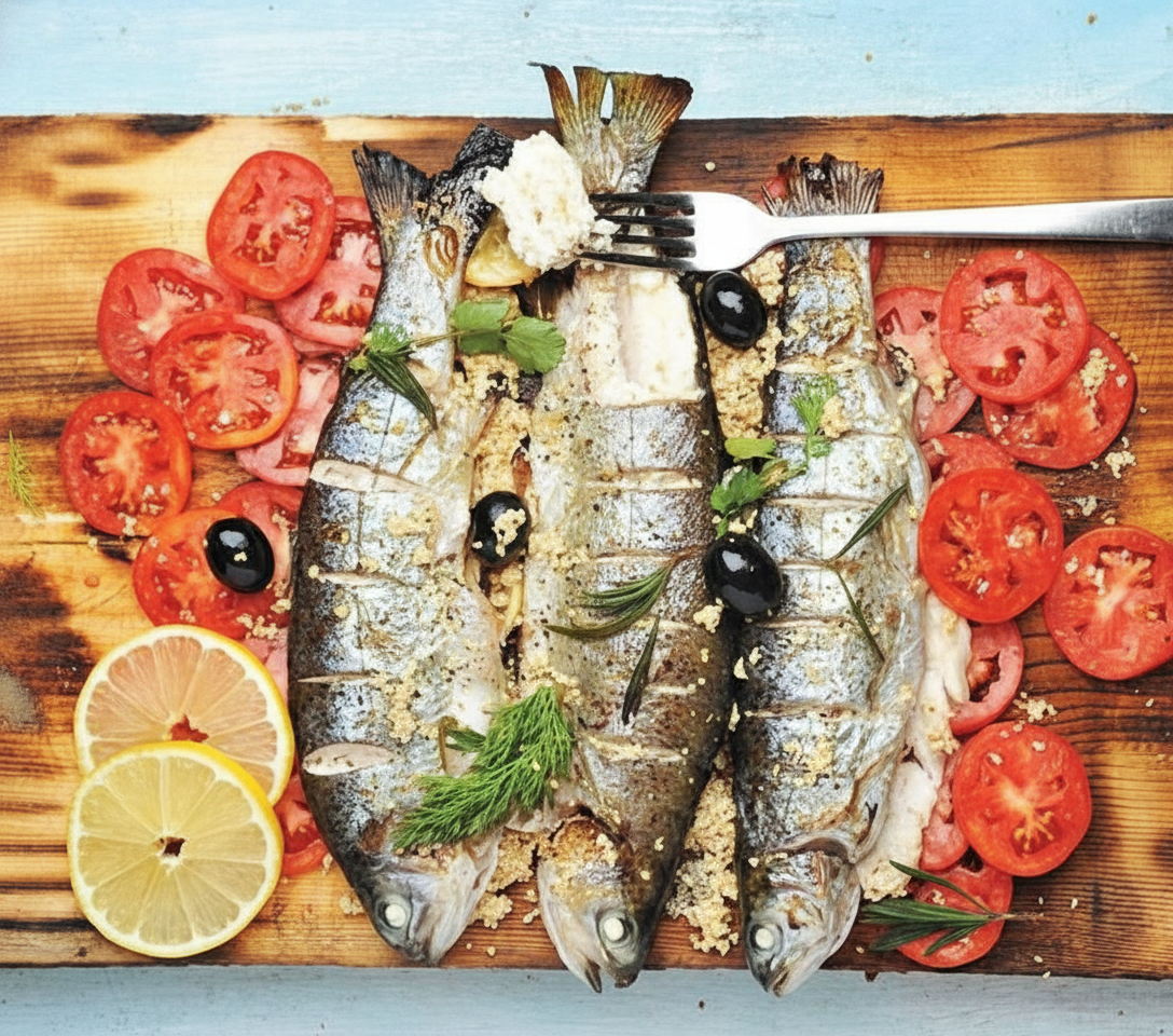 قزل آلا و گوجه به سبک انگلیسی