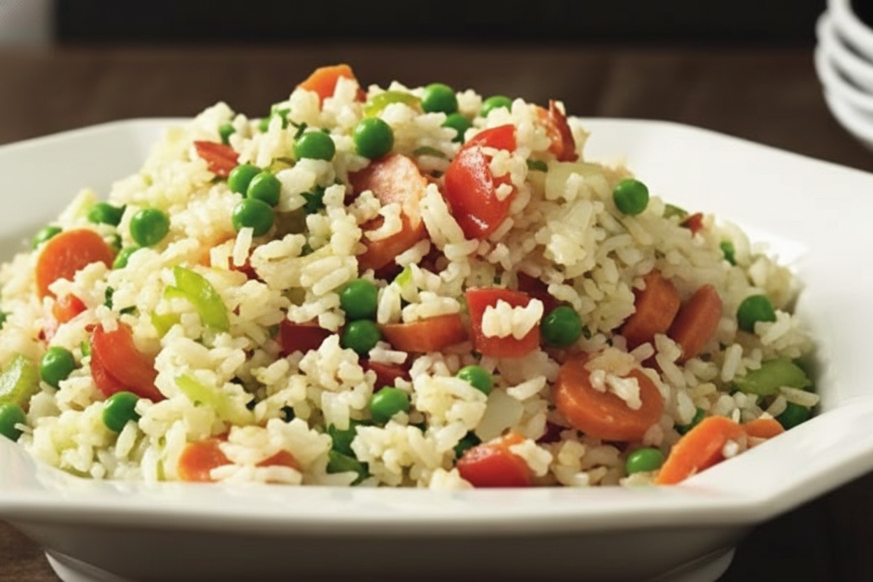 دمی برنج و سبزیجات