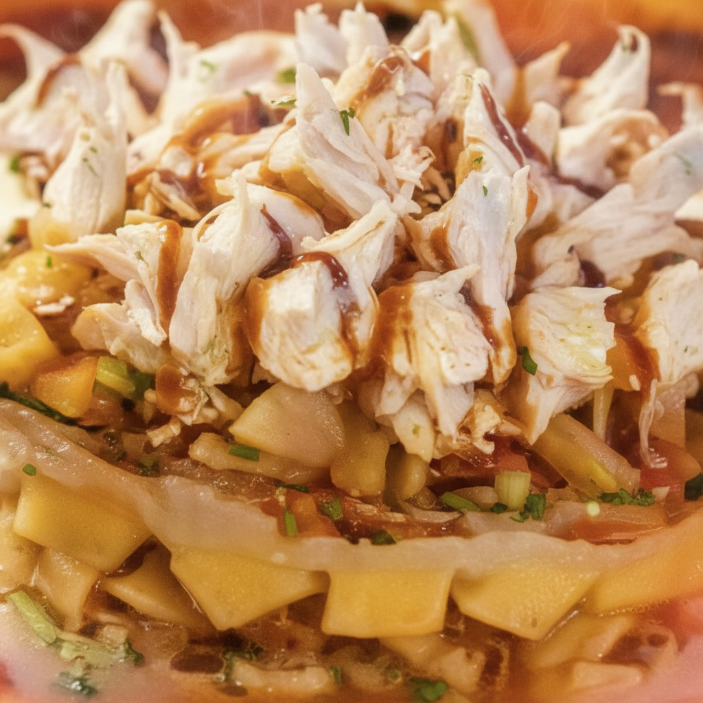 ترایفل خامه ای با سیب و گردو