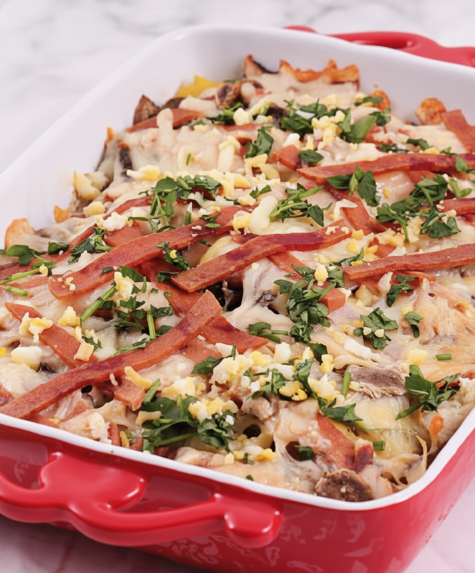 خوراک تخم مرغ و کالباس