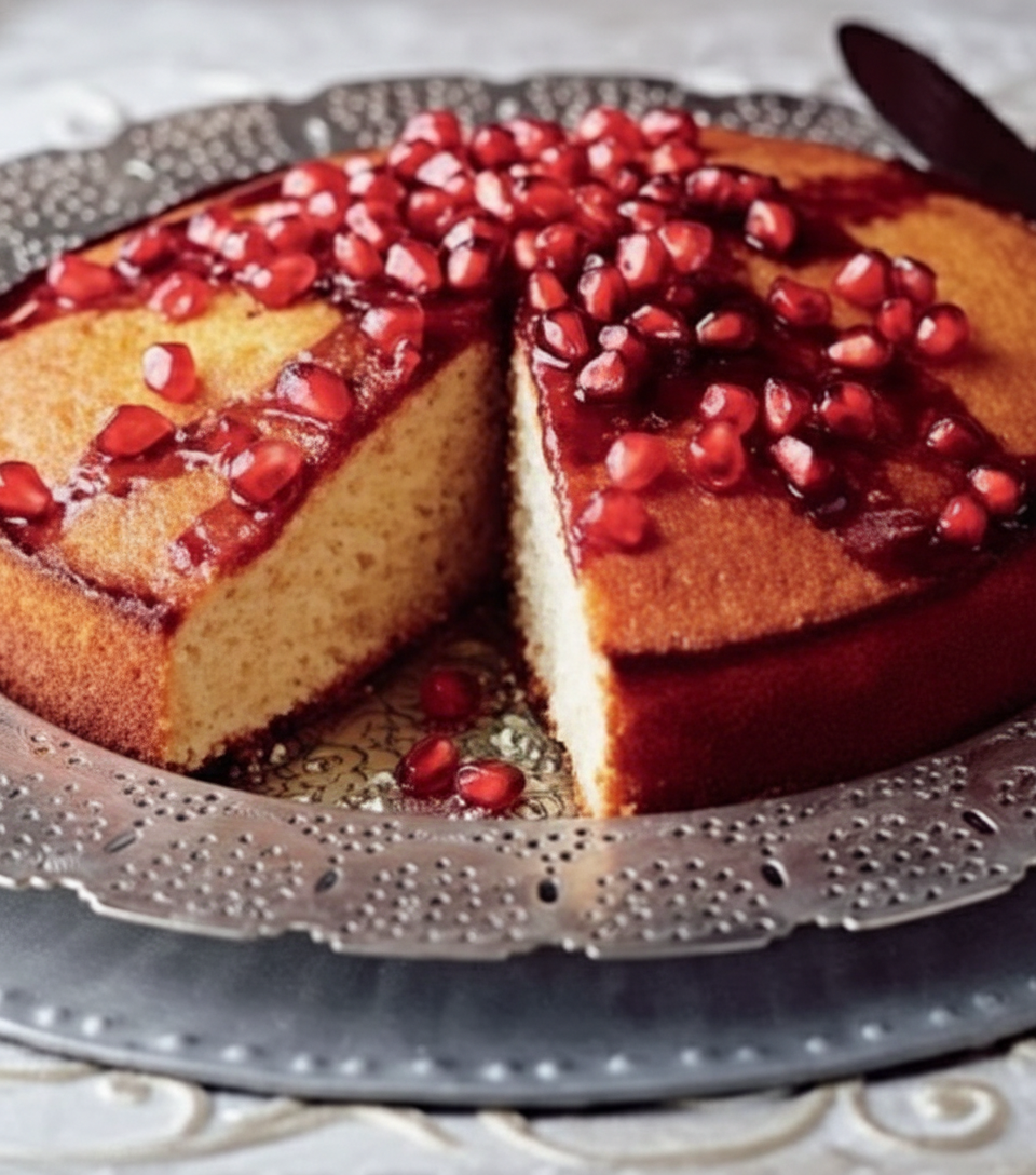 کیک با آب انار