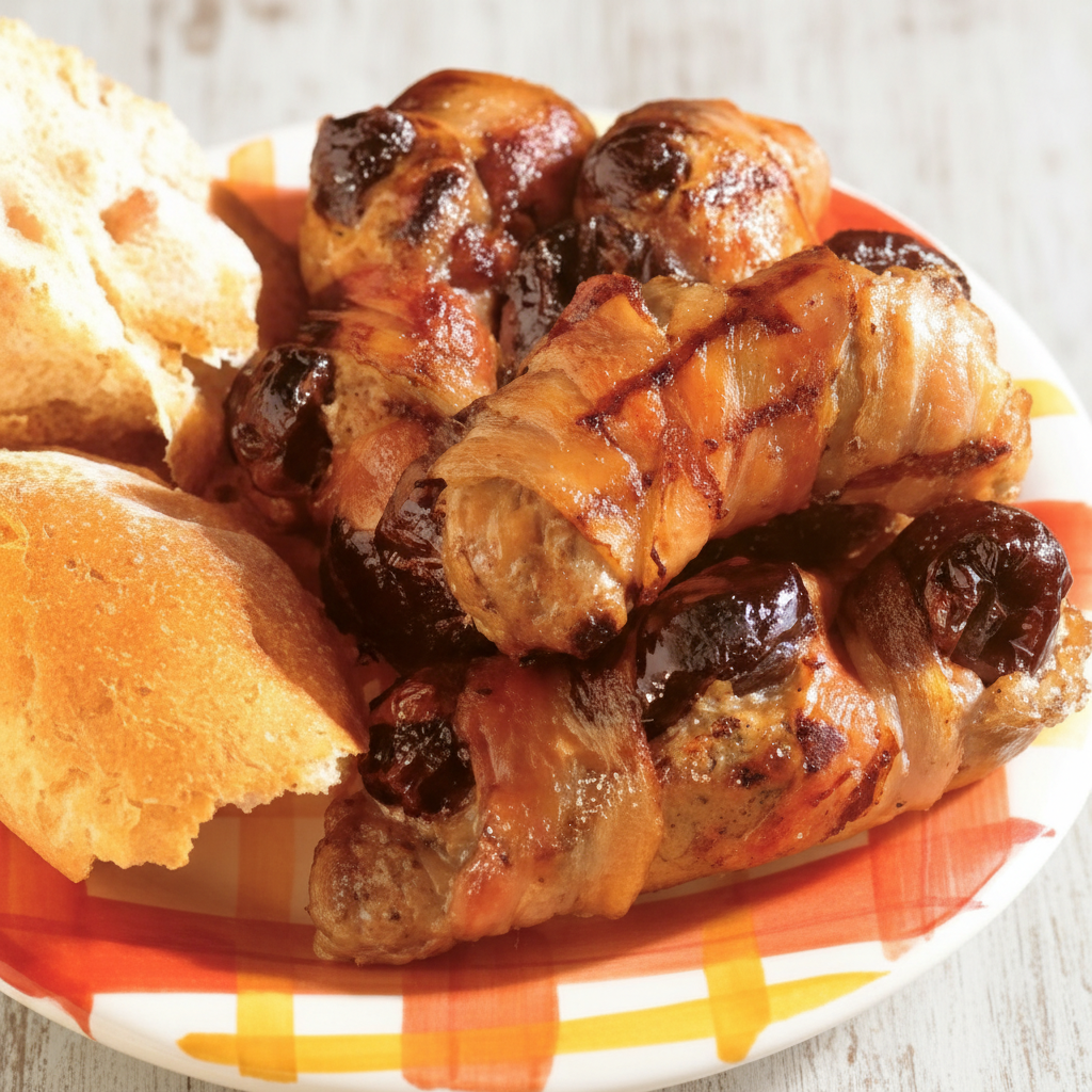 دلمه سوسیس و آلو