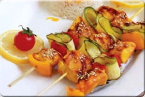 کباب چوبی مدیترانه ای