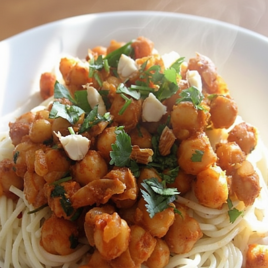 اسپاگتی با سس نخود (مراکش)