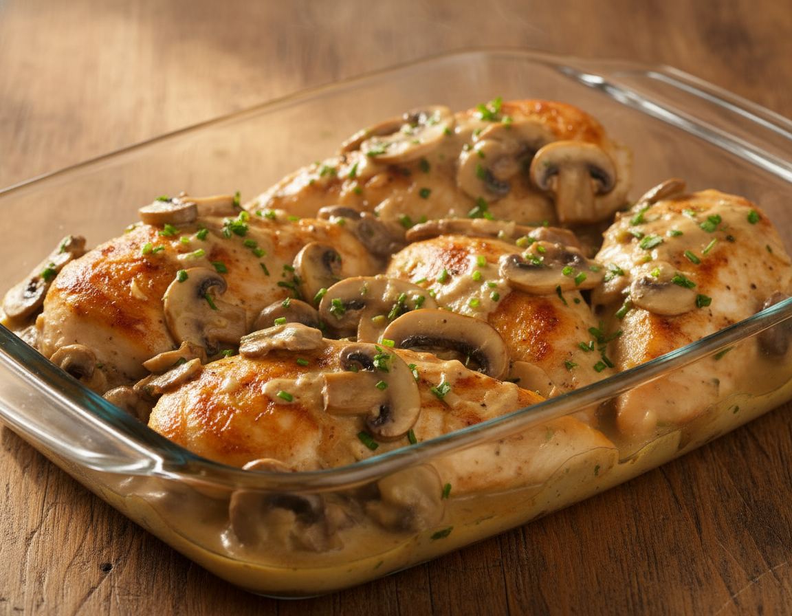 مرغ با کرم ترخون