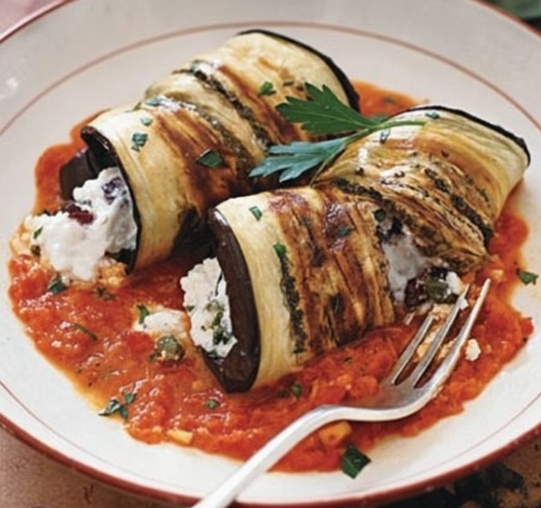 رول بادمنجان وپنیر{امریکا}