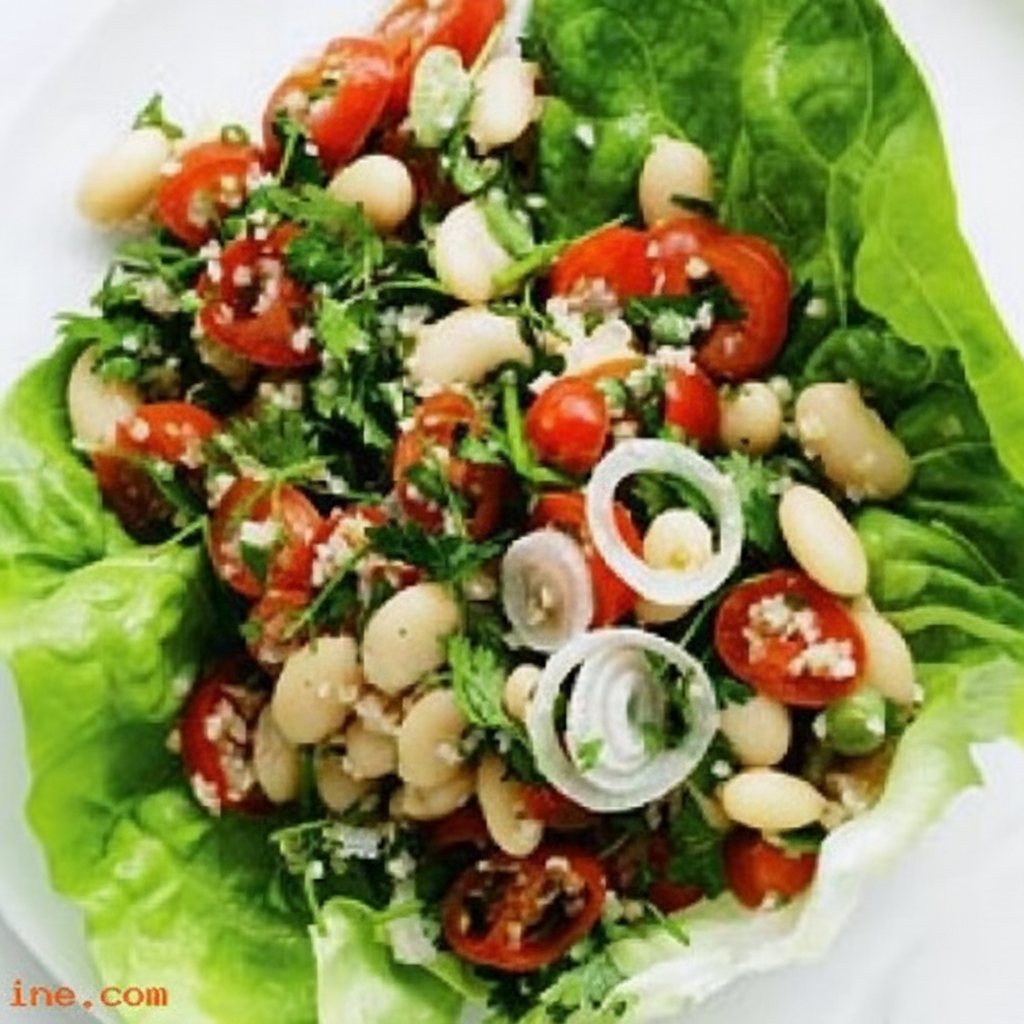 سالاد بلغور ولوبیا سفید