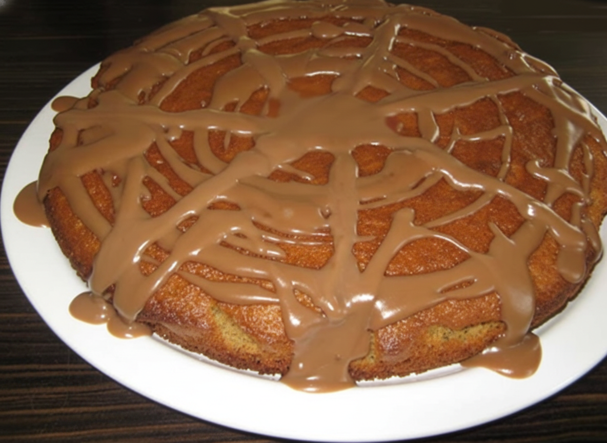 کیک قهوه با روکش موکا