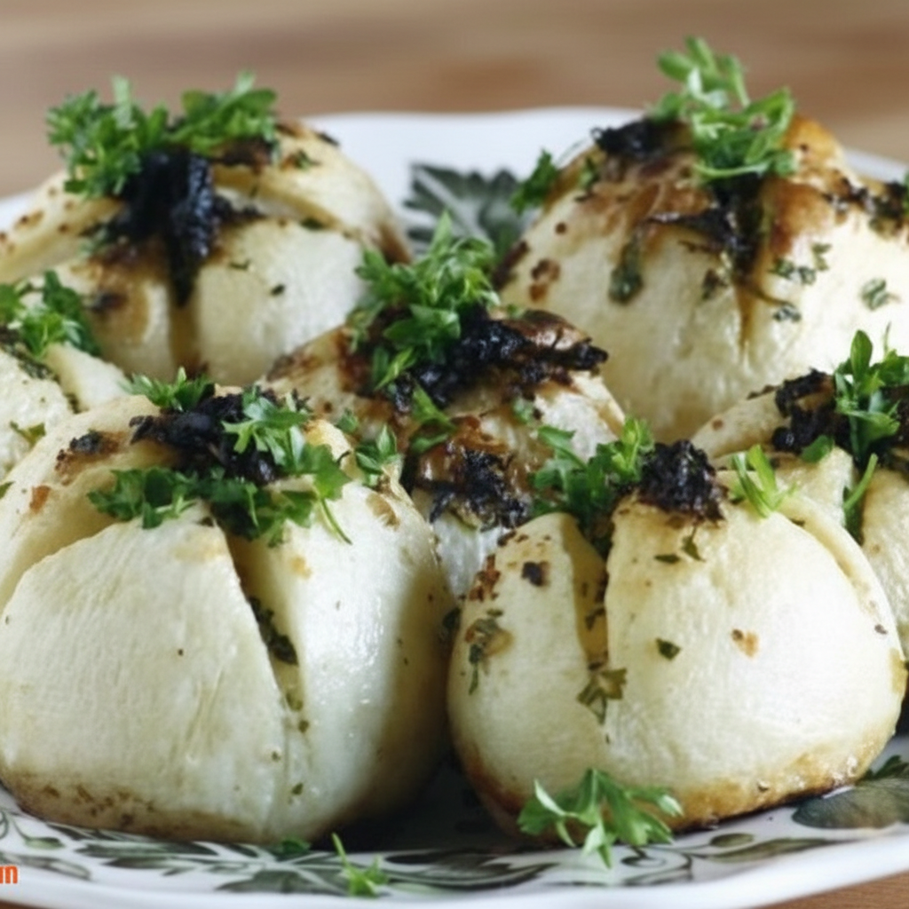 شلغم کبابی باطعم ریحون و ترخون{فرانسه}