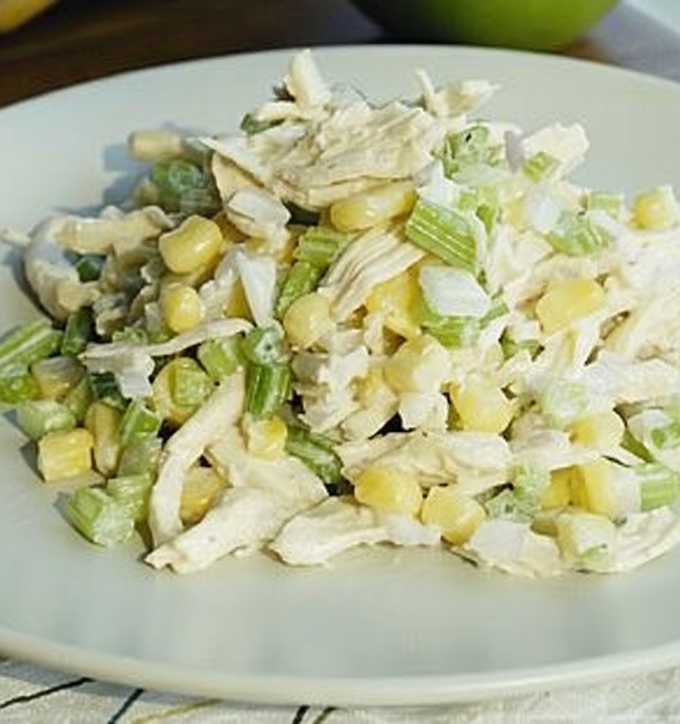 سالاد ذرت و مرغ