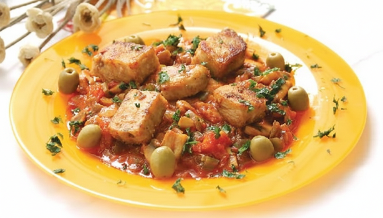 خوراک ماهی و قارچ