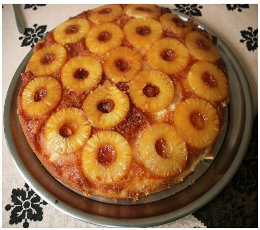 کیک آناناس و گردو