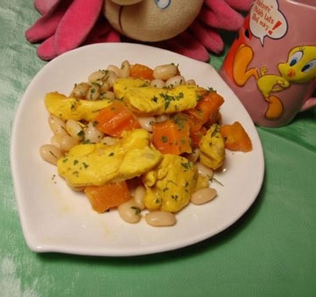 خوراک مـــرغ و لوبیا سفید