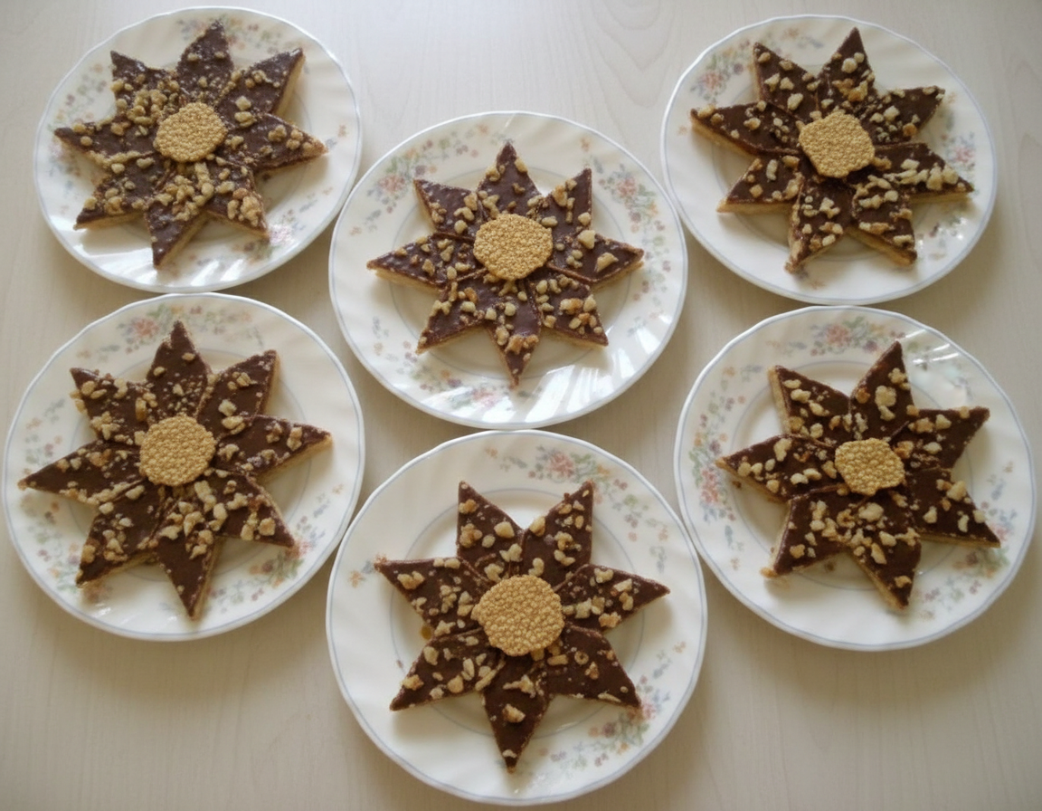 حلوای زنجبیلی با روکش شکلاتی - گردوئی