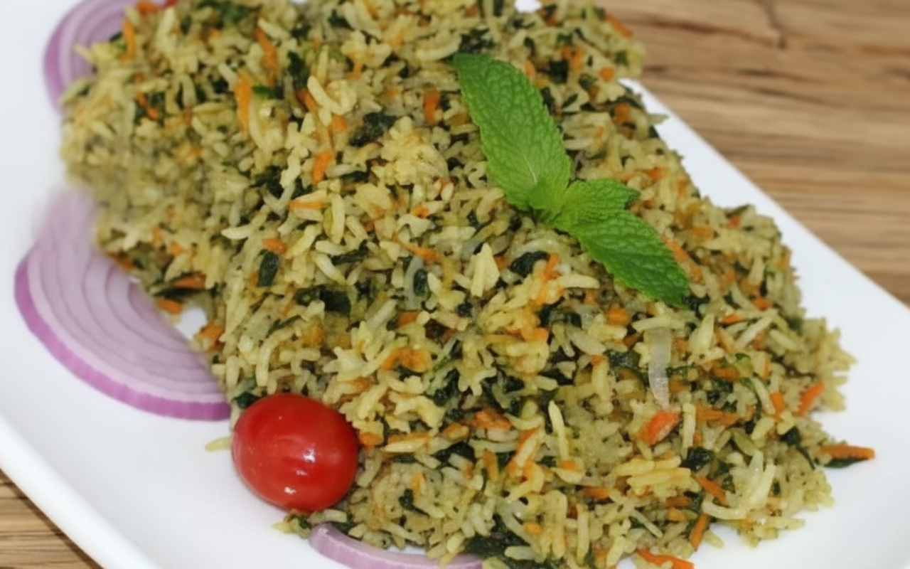 اسفناج پلو هندی