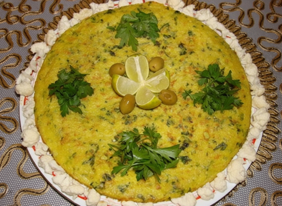 کوکو با سیب زمینی خام