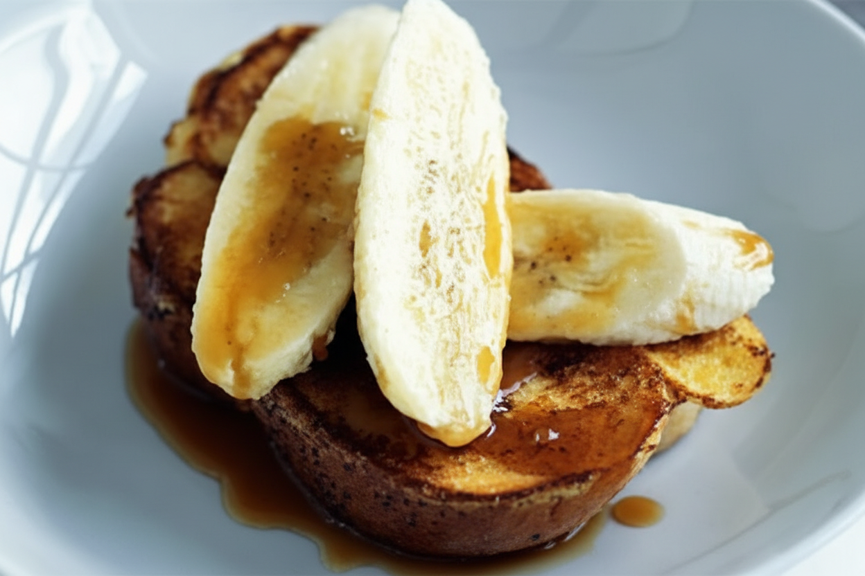 نان تست فرانسوی با دارچین و موز