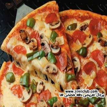 پیتزای سبزی با سس