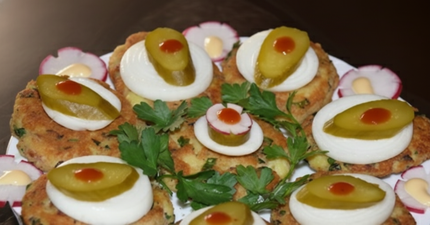 کتلت مرغ با قارچ و جعفری