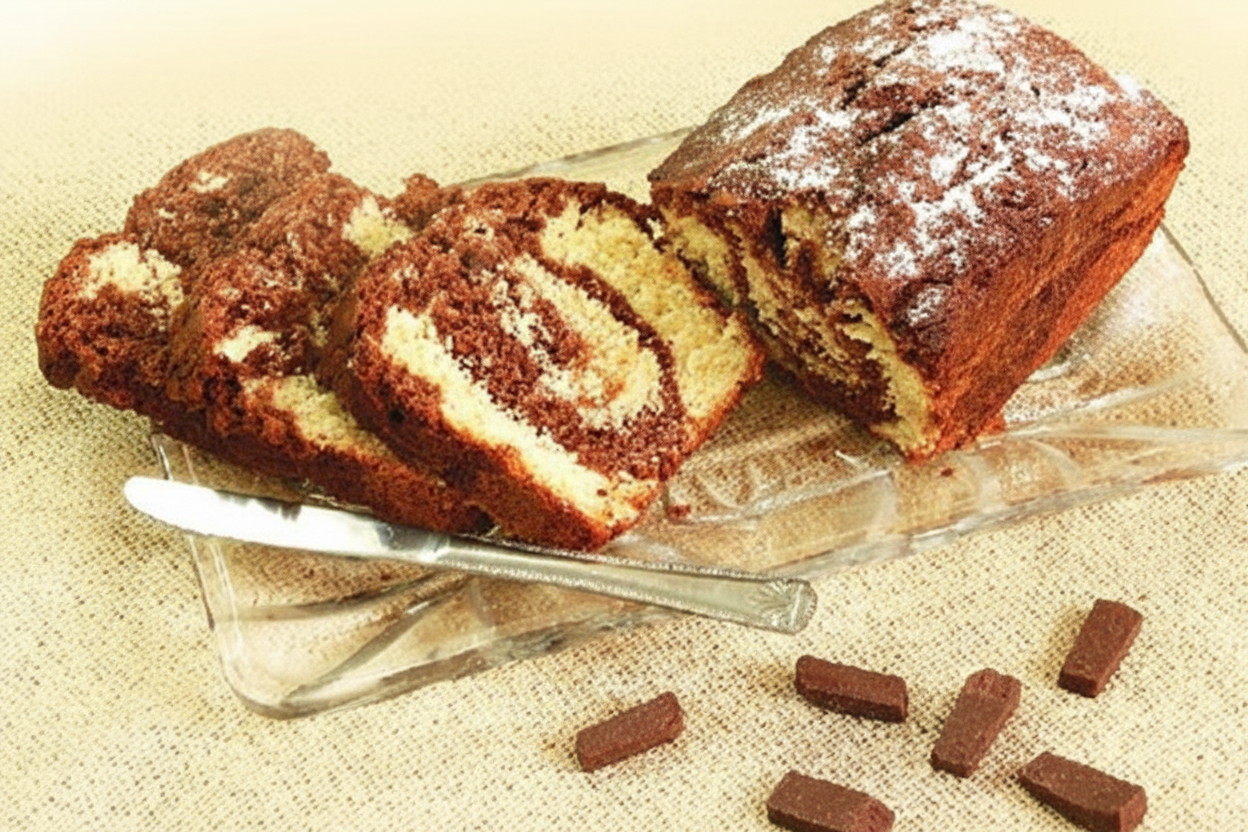 نان مرمری شکلاتی