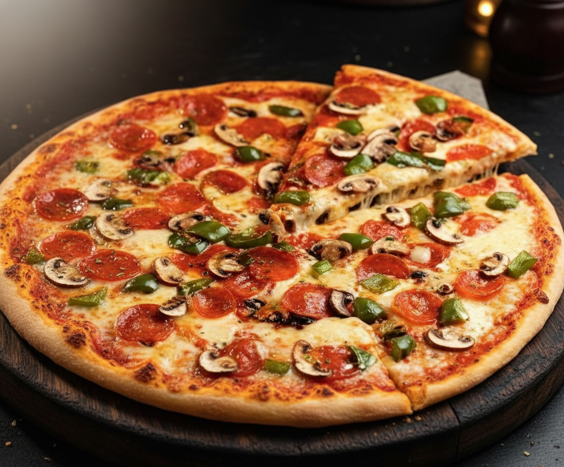 پیتزا با قارچ