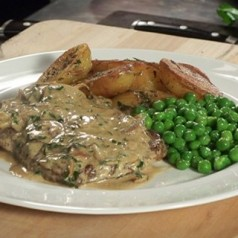 استیک با سس قارچ