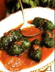 دلمه کاهو و ماهی