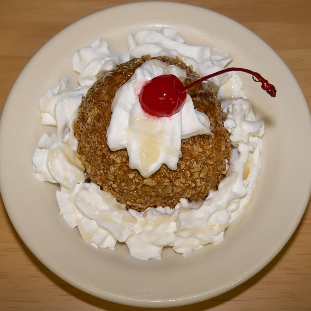 بستنی سرخ شده