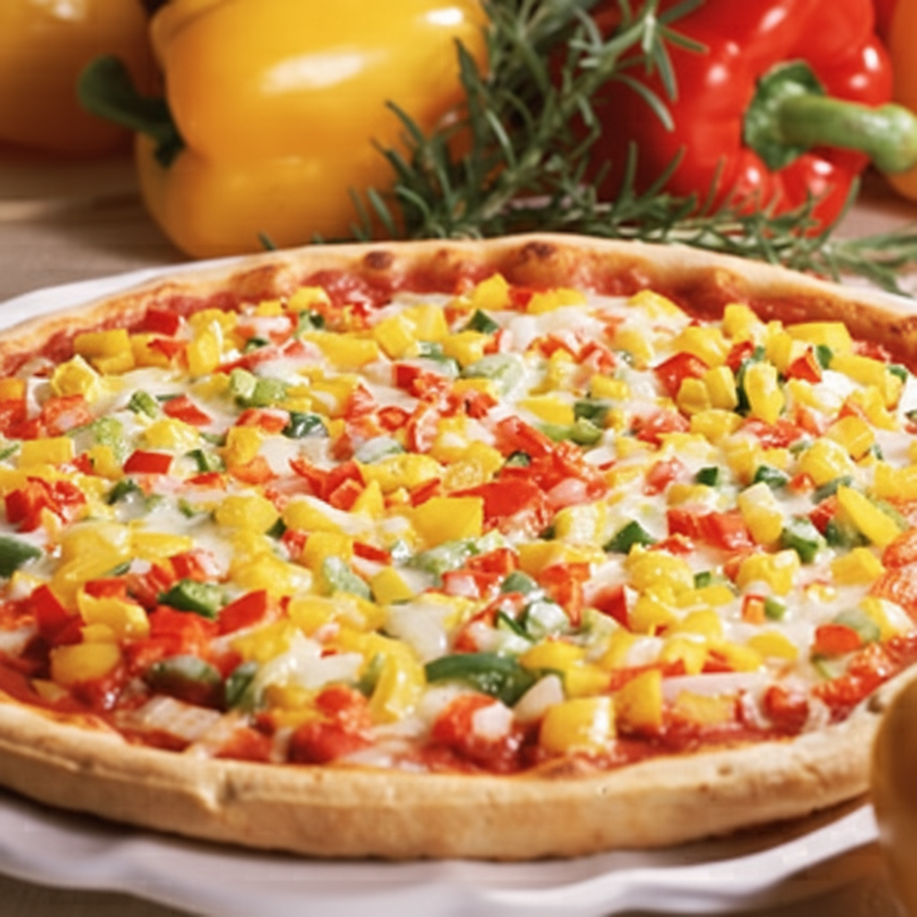 پیتزای فلفل رنگی