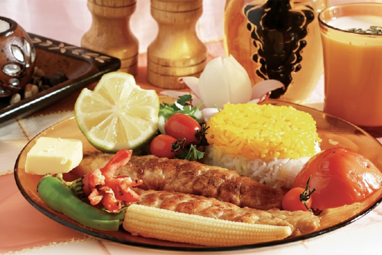 چلو کوبیده مرغ