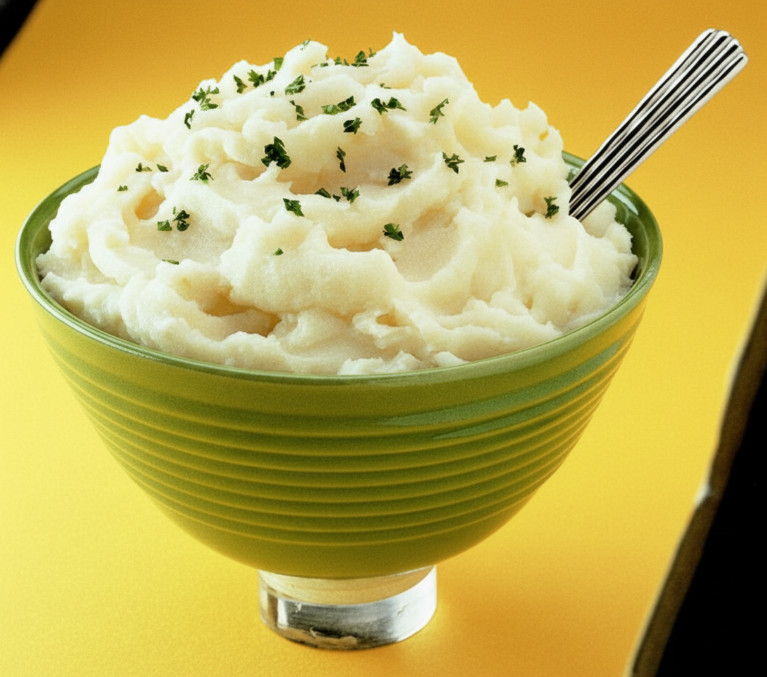 پوره سیب زمینی با سیر