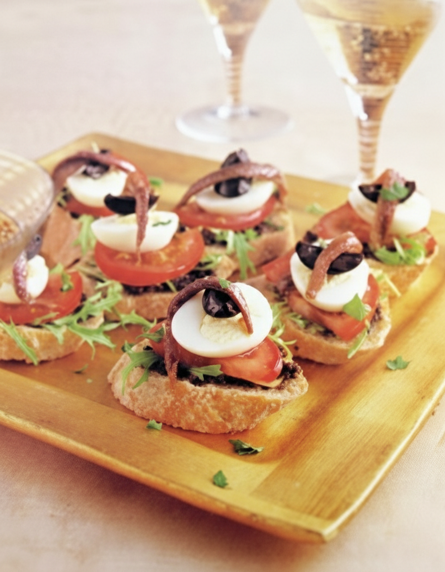 لقمه های تخم مرغ و زیتون