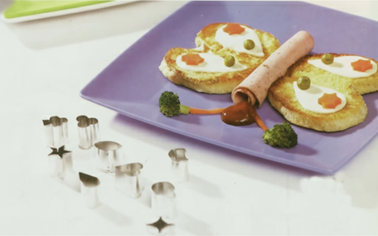 نان تخم مرغی به شکل پروانه