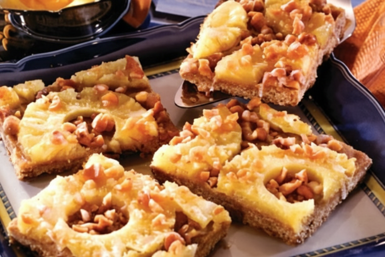 کیک آناناس و گردو