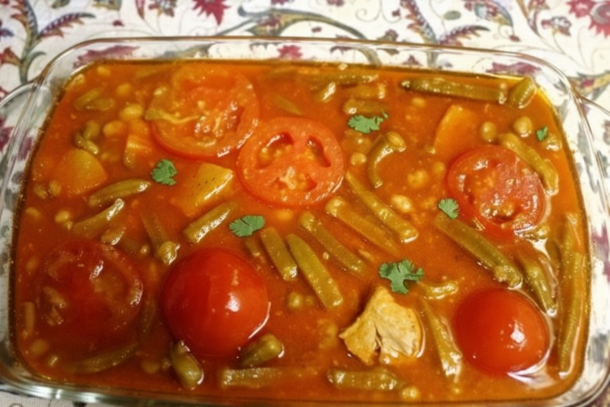 خورشت بامیه با سویا