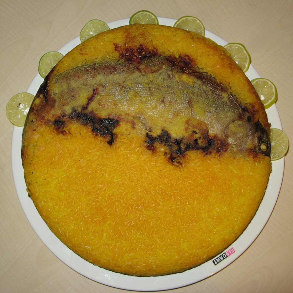 ته چین دو رنگ ماهی