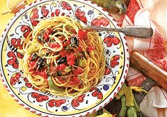اسپاگتی با سس سبزیجات