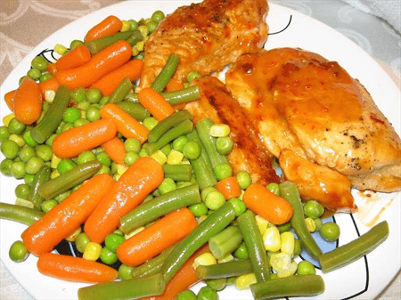 خوراک مرغ با سس چیلی