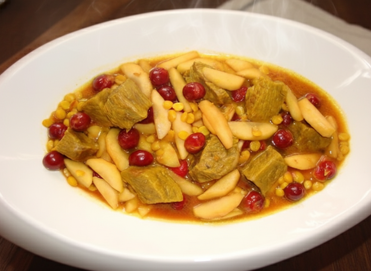 خورشت سیب درختی و آلبالو