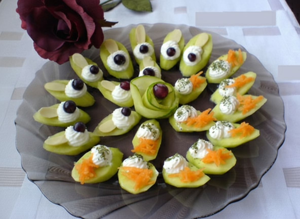 لقمه های ماست و خیار