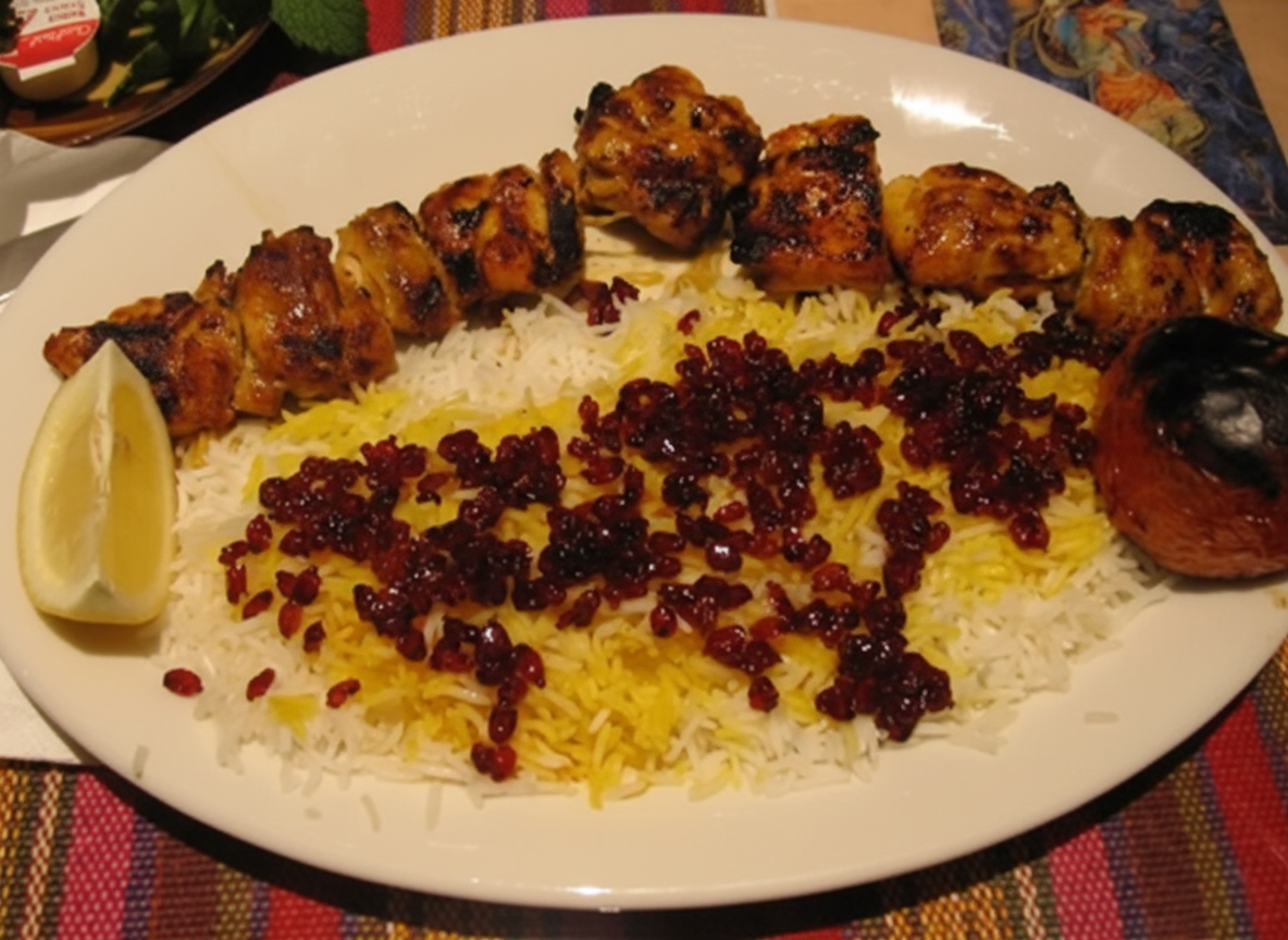 جوجه کباب دو رنگ