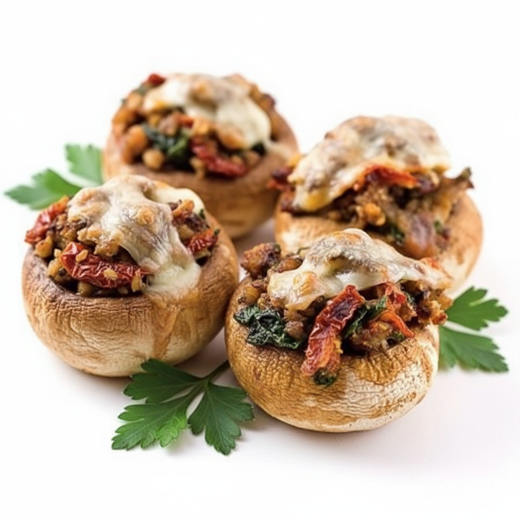 دلمه قارچ با مرغ