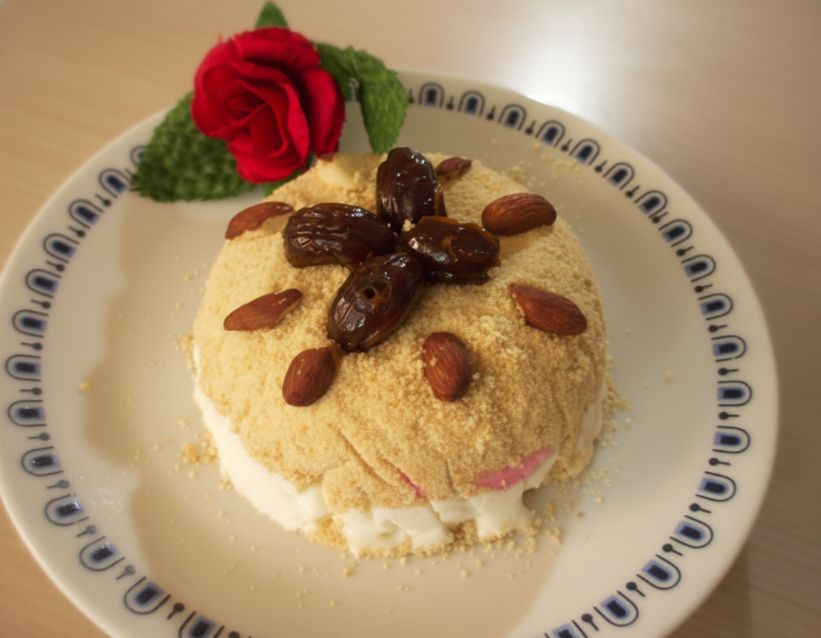 کیک بستنی بیسکویتی